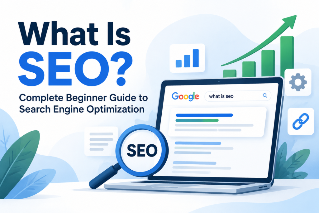 What is SEO explained with keywords, rankings, backlinks, and organic traffic growth